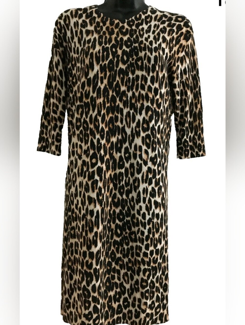 Equipment Leopard Print Sweater in Black & Tan